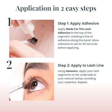 FlutterHabit Flirt Ready Set Starter Kit, DIY Eyelash Extensions, Lash Clusters for Women, Professional Quality At Home Eyelash Extension Kit, Natural False Lashes, 3 Lash Sets, Lash Glue Included