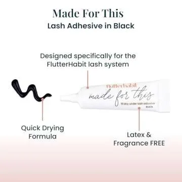 FlutterHabit Flirt Ready Set Starter Kit, DIY Eyelash Extensions, Lash Clusters for Women, Professional Quality At Home Eyelash Extension Kit, Natural False Lashes, 3 Lash Sets, Lash Glue Included