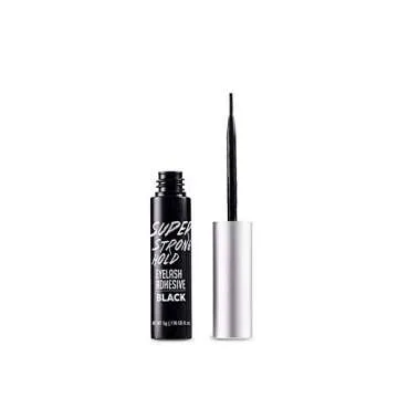 i-Envy by KISS Super Strong Hold Eyelash Adhesive, Waterproof Long-Lasting Strip Lash Glue, Natural-Looking Allergy & Latex Free with Brush Applicator (Clear&Black, Combo Pack)