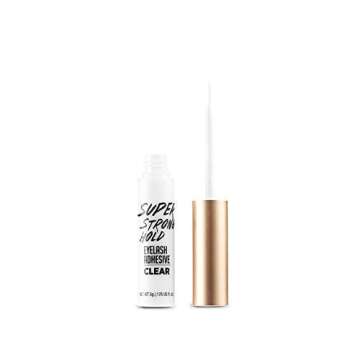 i-Envy by KISS Super Strong Hold Eyelash Adhesive, Waterproof Long-Lasting Strip Lash Glue, Natural-Looking Allergy & Latex Free with Brush Applicator (Clear&Black, Combo Pack)