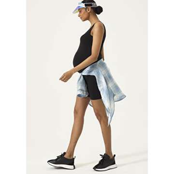 NOTHING FITS BUT Women's The Bump Support Contour Bodysuit (S, Black)