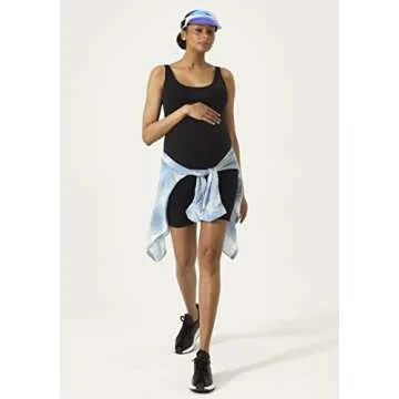 NOTHING FITS BUT Women's The Bump Support Contour Bodysuit (S, Black)