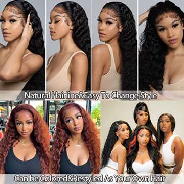 SYHGK 13x6 Deep Wave Lace Front Human Hair Wig
