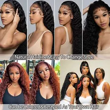 SYHGK 13x6 Deep Wave Lace Front Human Hair Wig