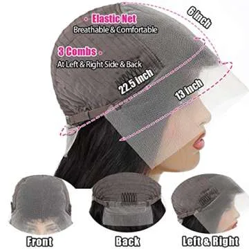 SYHGK 13x6 Deep Wave Lace Front Human Hair Wig