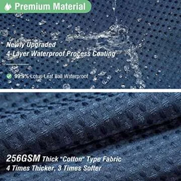 Dynamene Navy Blue Waffle Weave Shower Curtain 72x72