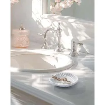 Monogrammed Shell Ceramic Ring Tray Trinket Dish Jewelry Plate Tray Vanilla Teen Girl Clean Aesthetic Preppy Stuff Coquette Thing Pink Cute Accessories Room Bedroom Bathroom Room College Dorm Decor