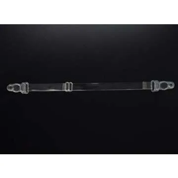 DoHope Elastic Non-slip Bra Strap Holder Adjustable Happy Strap Clear/Assorted Color (Suspender Buckles: 6pcs Clear)