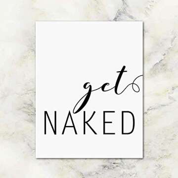 Funny Bathroom Art, Get Naked, Wall Art, Bathroom Wall Decor, Bathroom Wall Art, Bathroom Sign, Funn...