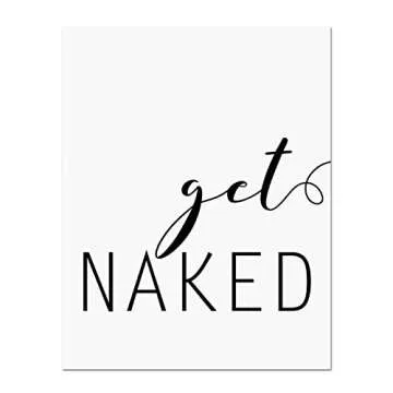 Funny Bathroom Art Get Naked - Wall Decor for All Spaces