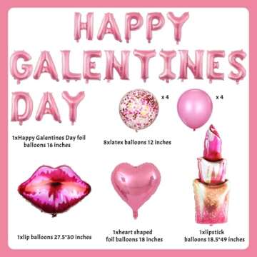 12pc Galentines Balloon Set for Parties - xituodai
