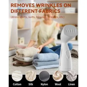 BHGOODS Steamer for Clothes Dual Voltage Travel Steamer 110V-220V for Worldwide Use, Clothes Steamer Handheld Steam Iron Travel Essentials, 1190W Quick Wrinkle Removal, Leakproof, White