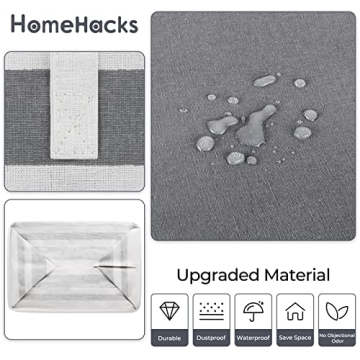 HomeHacks Waterproof Collapsible Laundry Basket 2-Pack
