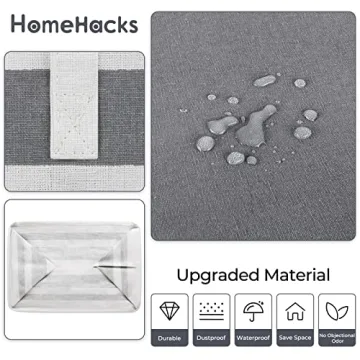 HomeHacks Waterproof Collapsible Laundry Basket 2-Pack