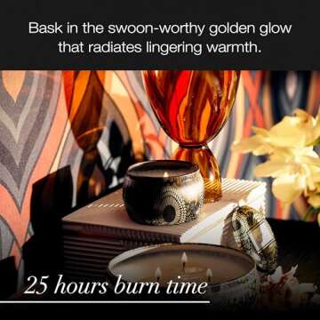 Voluspa Baltic Amber Candle | Mini Tin | 4 Oz. | 25 Hour Burn Time | Coconut Wax for a Cleaner Burn