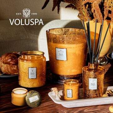 Voluspa Baltic Amber Candle | Mini Tin | 4 Oz. | 25 Hour Burn Time | Coconut Wax for a Cleaner Burn