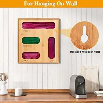 Bamboo Ziplock Bag Organizer for All Food Storage Bags