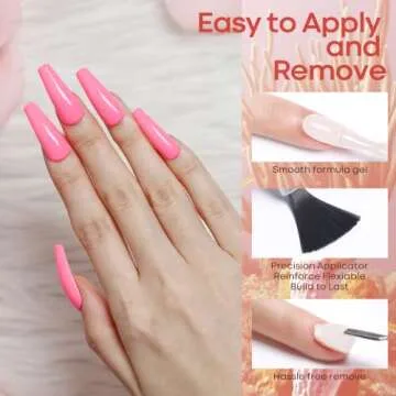 modelones Gel Nail Polish Set - 6 Colors Neon Bright Gel Polish Kit 2024 Summer Pink Neon Yellow Orange Nail Polish Gel Sage Green Blue Gel Nail Kit Soak Off LED Rainbow Festival Gifts for Girls Women