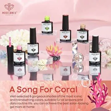 modelones Gel Nail Polish Set - 6 Colors Neon Bright Gel Polish Kit 2024 Summer Pink Neon Yellow Orange Nail Polish Gel Sage Green Blue Gel Nail Kit Soak Off LED Rainbow Festival Gifts for Girls Women