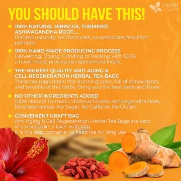 FreshDrinkUS Harmony Herbal Tea | 60 Natural Tea Bags