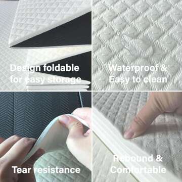 FEETLU Foldable Yoga Mat for Easy Storage & Travel