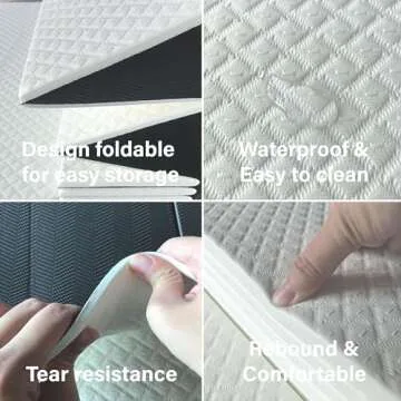 FEETLU Foldable Yoga Mat for Easy Storage & Travel