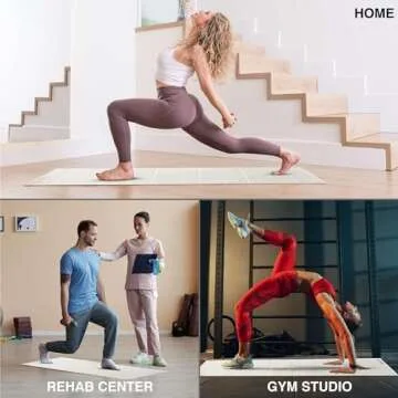 FEETLU Foldable Yoga Mat for Easy Storage & Travel