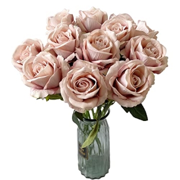 UKELER Artificial Silk Rose Flowers for Home Decor