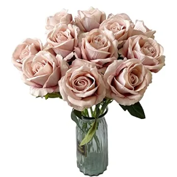 UKELER Artificial Silk Rose Flowers for Home Decor