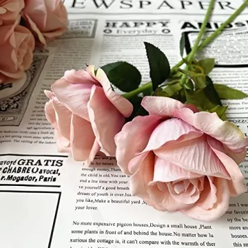 UKELER Artificial Silk Rose Flowers for Home Decor