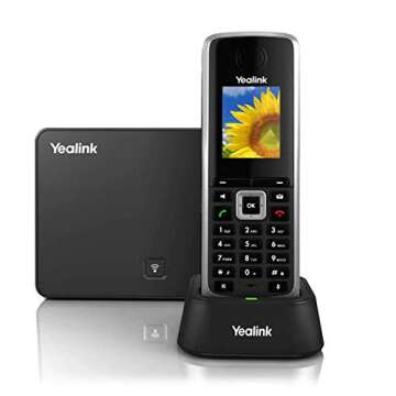 Yealink W52P DECT Cordless IP Phone and BaseStation. 1.8-Inch Color LCD. 10/100 Ethernet, 802.3af Po...
