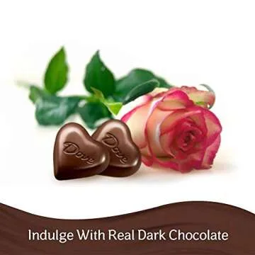 DOVE Valentine's Dark Chocolate Candy Truffles Heart Gift Box 6.5-Ounce Tin, 18 Pieces