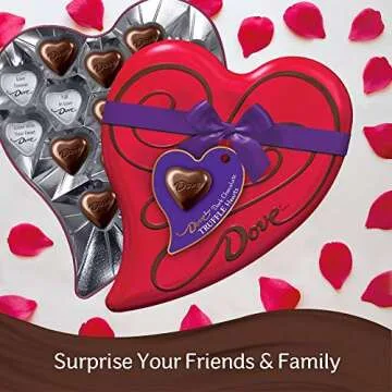 DOVE Valentine's Dark Chocolate Truffles Heart Box 18 Pieces