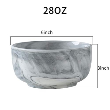 Yundu Gray Marble Bowls - Stylish Multi-Purpose Kitchenware