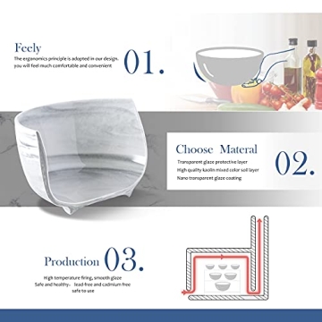 Yundu Gray Marble Bowls - Stylish Multi-Purpose Kitchenware