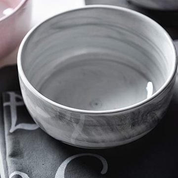 Yundu Gray Marble Bowls - Stylish Multi-Purpose Kitchenware