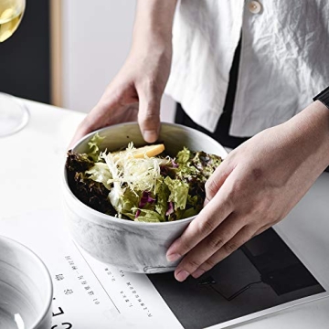 Yundu Gray Marble Bowls - Stylish Multi-Purpose Kitchenware