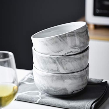Yundu Gray Marble Bowls - Stylish Multi-Purpose Kitchenware