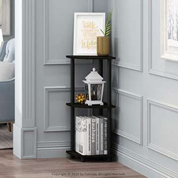 Furinno Turn-N-Tube 3-Tier Corner Display Rack - Stylish Shelving Unit
