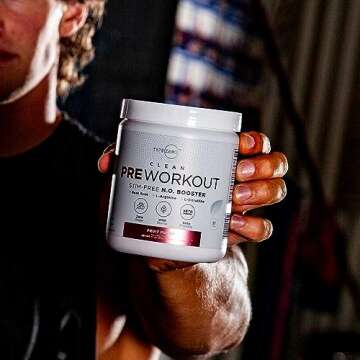 Ultra Clean Stim Free Pump Pre Workout + Nitric Oxide Booster (Fruit Punch) Beetroot, 7G Arginine Citrulline Malate, Betaine, Beta A, ACV+ - Sugar/Caffeine Free Natural Non Stim Preworkout Men & Women
