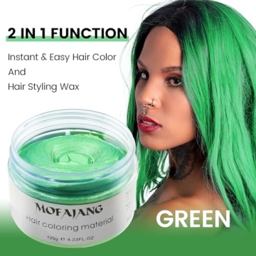 Natural Green Temporary Hair Dye Wax for Vibrant Style