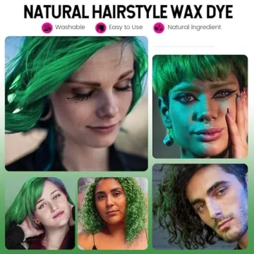 Natural Green Temporary Hair Dye Wax for Vibrant Style