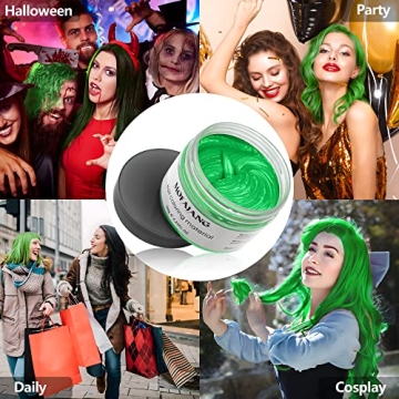 Natural Green Temporary Hair Dye Wax for Vibrant Style