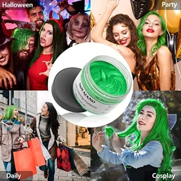 Natural Green Temporary Hair Dye Wax for Vibrant Style