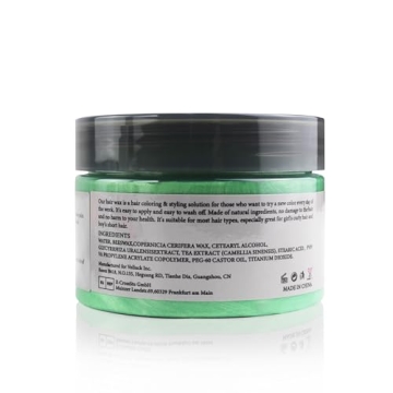 Natural Green Temporary Hair Dye Wax for Vibrant Style