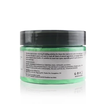 Natural Green Temporary Hair Dye Wax for Vibrant Style