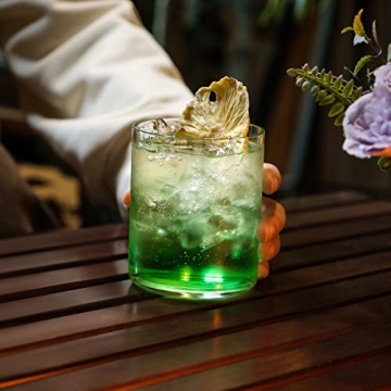 Elegant LUXU Thin Whiskey Glasses Set of 4, 15 oz