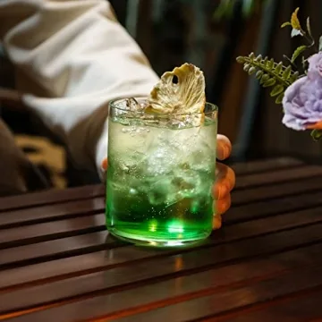 Elegant LUXU Thin Whiskey Glasses Set of 4, 15 oz