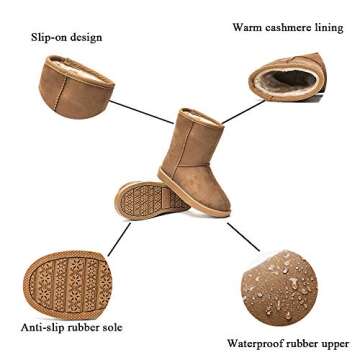 DKSUKO Women's Waterproof Snow Boots for Stylish Comfort