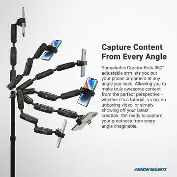 ARKON Mounts - Remarkable Creator Cookie Decorator Mount | Overhead Phone Mount & Pico Projector Mount | Overhead Tripod Mount for Video Recording, Vlogging, Cooking, Crafting, Drawing